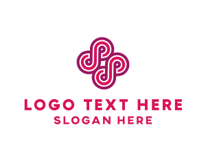White And Pink - Elegant Boutique Letter SS logo design