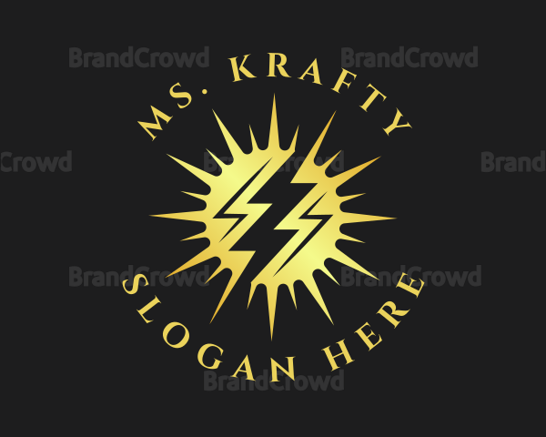 Lightning Sun Power Logo