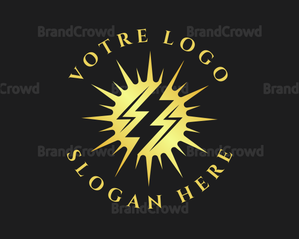 Lightning Sun Power Logo