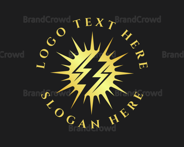 Lightning Sun Power Logo