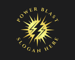 Lightning Sun Power logo design