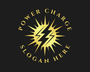 Lightning Sun Power logo design