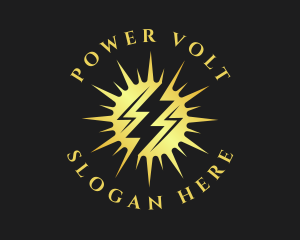 Lightning Sun Power logo design