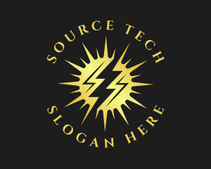 Source - Lightning Sun Power logo design