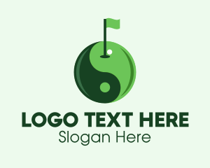 Golf Player - Yin Yang Golf logo design