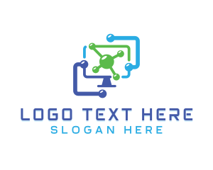 Online - Tech Computer Programming logo design