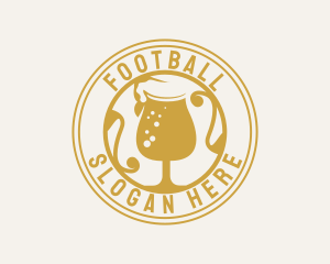 Cocktail - Golden Beer Glassware logo design