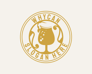 Cocktail - Golden Beer Glassware logo design