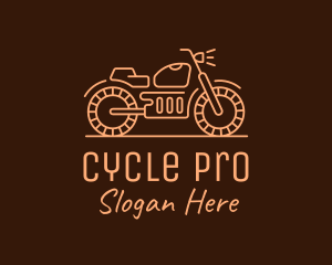 Cycling - Cool Vintage Motorcycle Motorbike logo design