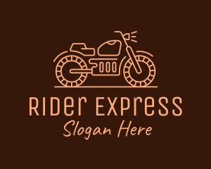 Rider - Cool Vintage Motorcycle Motorbike logo design