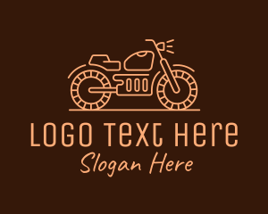 Hippie - Cool Vintage Motorcycle Motorbike logo design