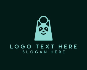 Market - Dog Shopping Bag logo design