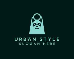 Shop - Dog Shopping Bag logo design
