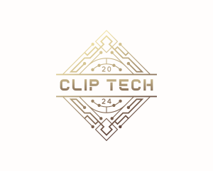 Cyber Tech Circuitry logo design