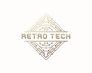 Cyber Tech Circuitry logo design