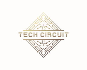 Cyber Tech Circuitry logo design