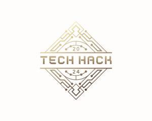 Cyber Tech Circuitry logo design