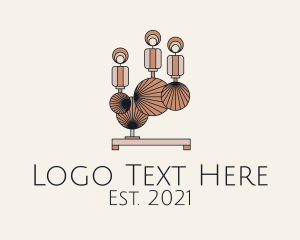 Boho - Bohemian Candle Lamp logo design