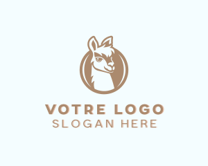 Wild Alpaca Animal Logo