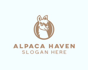 Wild Alpaca Animal logo design