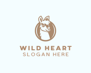 Wild Alpaca Animal logo design