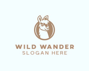 Wild Alpaca Animal logo design