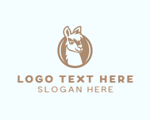 Wild Alpaca Animal Logo