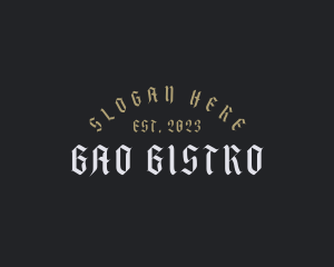 Gothic Bistro Calligraphy logo design