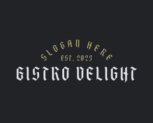 Gothic Bistro Calligraphy logo design