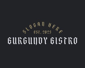 Gothic Bistro Calligraphy logo design