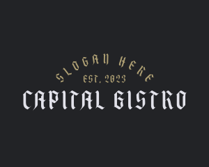 Gothic Bistro Calligraphy logo design