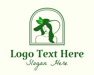 Maiden - Green Nature Woman logo design