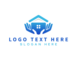 Rescue Shelter - Home Shelter Hands logo design