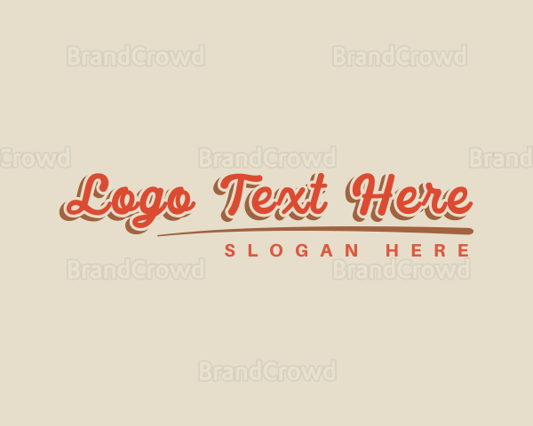 Retro Hipster Script Logo