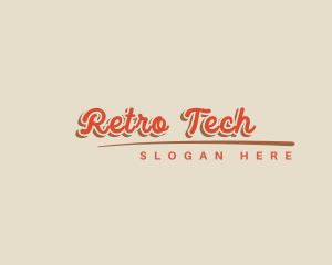 Retro Hipster Script logo design