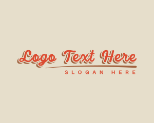 Retro Hipster Script Logo