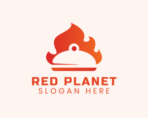 Gradient Flame Cloche logo design