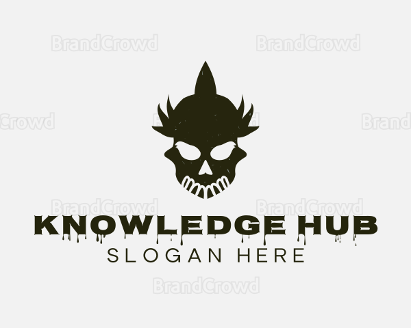 Punk Skull Spikes Logo
