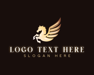 Wing - Luxury Wing Horse Pegasus logo design