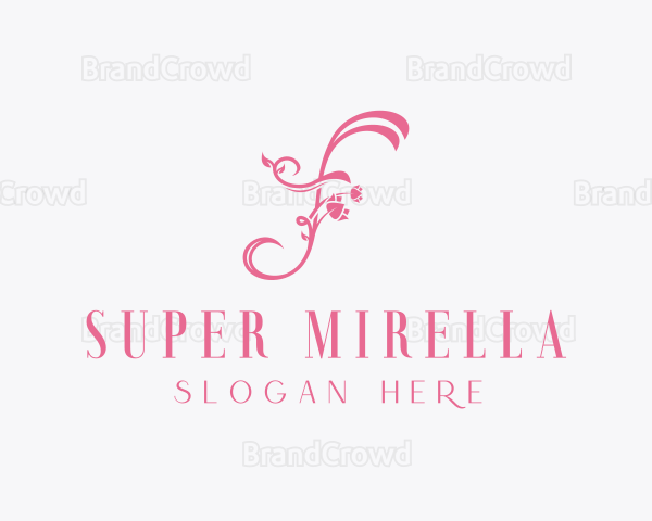 Floral Spa Letter F Logo