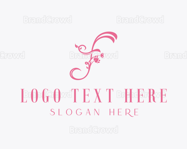 Floral Spa Letter F Logo