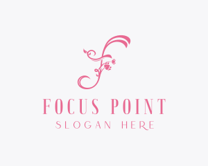 Floral Spa Letter F logo design