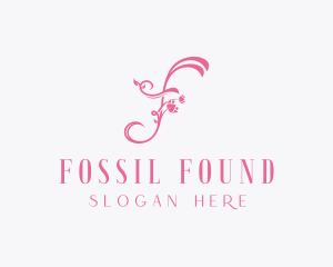 Floral Spa Letter F logo design