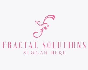 Floral Spa Letter F logo design