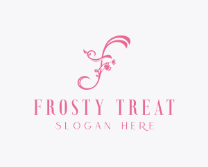 Floral Spa Letter F logo design