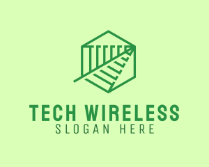 Wireless - Nature Eco Leaf logo design