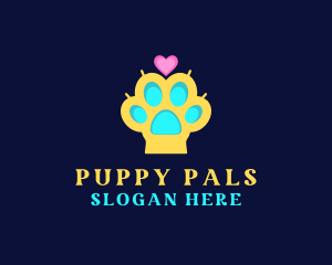 Puppy Dog Paw logo design