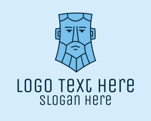 Geometric Tough Man logo design