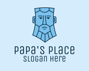 Father - Geometric Tough Man logo design