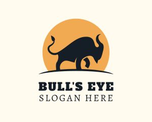 Moon Bull Ranch  logo design